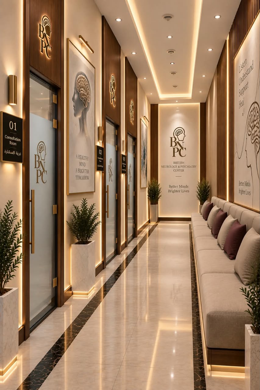 ممرات المركز البريطاني للطب العصبي والنفسي في أبوظبي